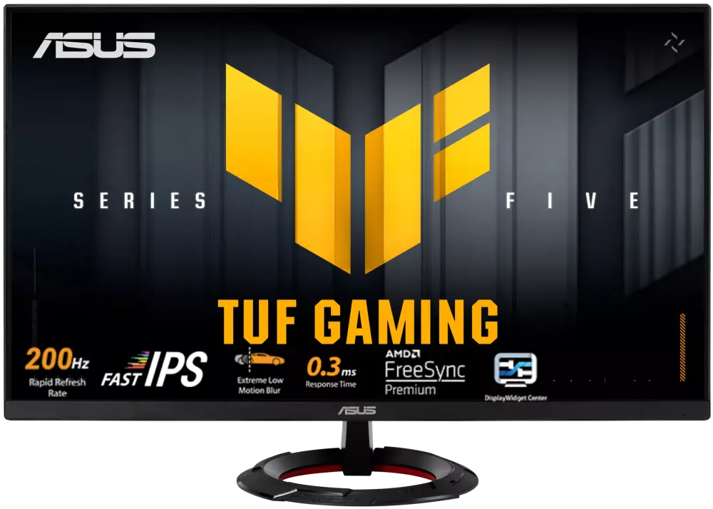 ASUS TUF VG279Q5R Fast IPS FHD 200Hz Gaming Monitor – AI Features, 1ms GTG, 27", HDR10, 100% sRGB, Free-Sync, Speakers