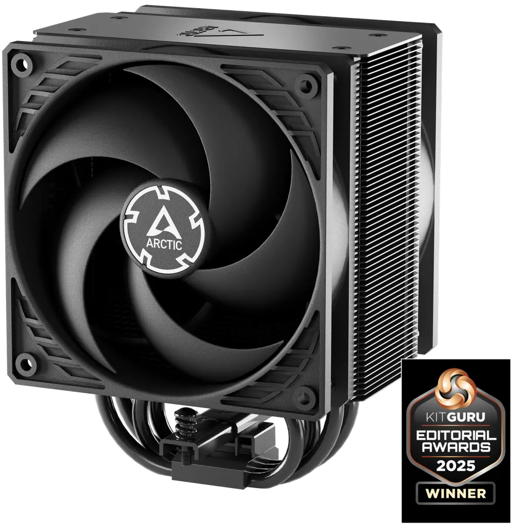 ARCTIC Freezer 36 Black – Dual-Fan Tower Cooler, 1800RPM, MX-6, Fluid Dynamic Bearing, 4 Ø6mm Copper Heatpipes