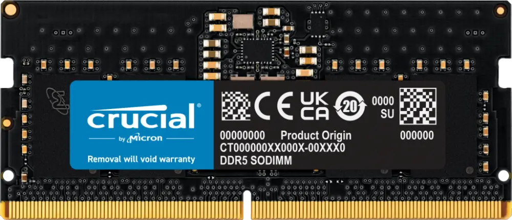 Crucial 16GB DDR5-4800MHz CL40 Laptop Memory CT16G48C40S5