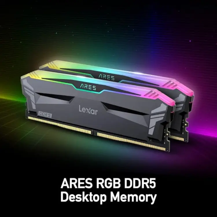 Lexar ARES DDR5 32GB RGBメモリキット Lexar ARES RGB 32GB (2x16GB) DDR5-6400MT/s CL32 Memory – LD5EU016G