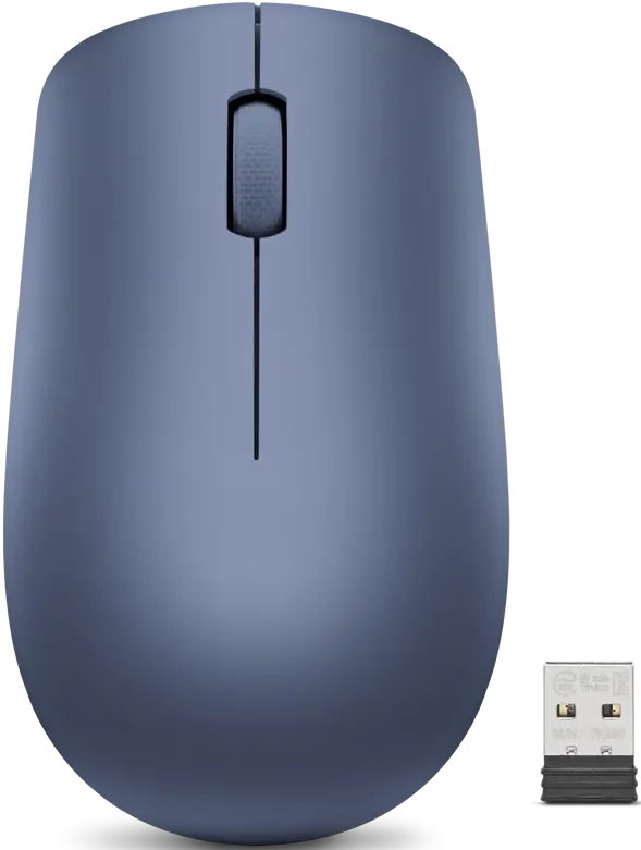 Lenovo 530 Wireless Mouse GY50Z18986 — Ambidextrous design, Optical Sensor, 1200DPI, 12 Months Battery, 3 Buttons, Abyss Blue