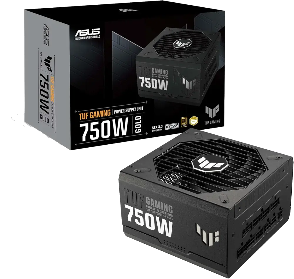 ASUS TUF Gaming 750W Gold Power Supply – Fully Modular, 80+ Gold Certified, Dual Ball Bearing Fan, ATX 3.1, PCIe 5.0 Ready