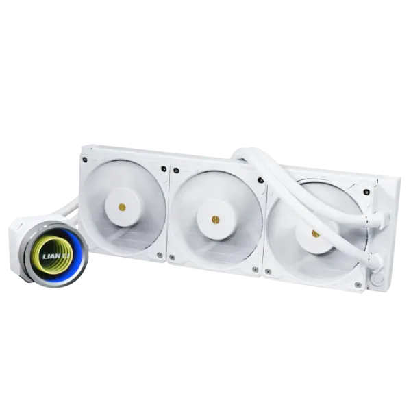 Lian Li Galahad II Trinity Performance 360MM AIO Liquid CPU Cooler – High Static Pressure, Daisy-Chain Fans, White