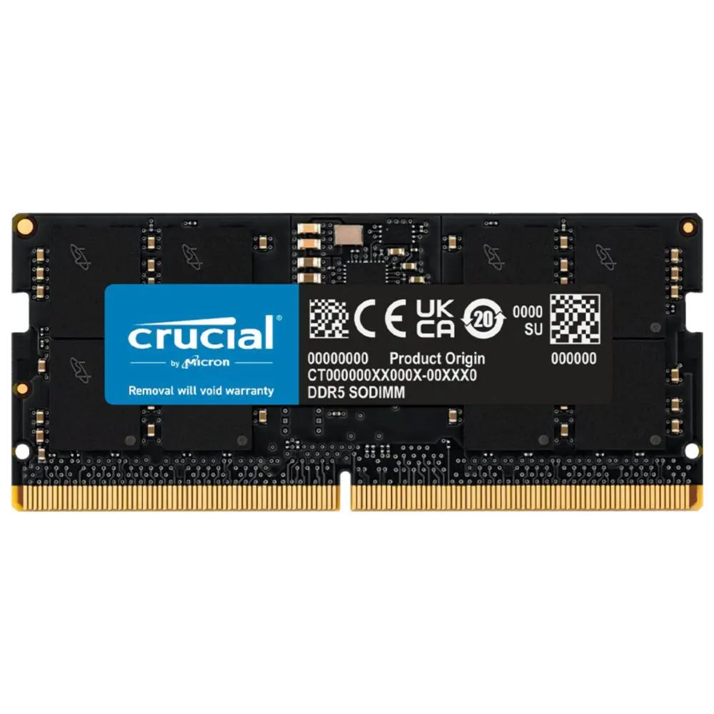 Crucial 16GB DDR5-4800MHz CL40 Laptop Memory CT16G48C40S5