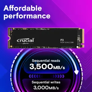 Crucial P3 1TB PCIe Gen3x4 M.2 NVMe SSD CT1000P3SSD8 – 3500MB/s
