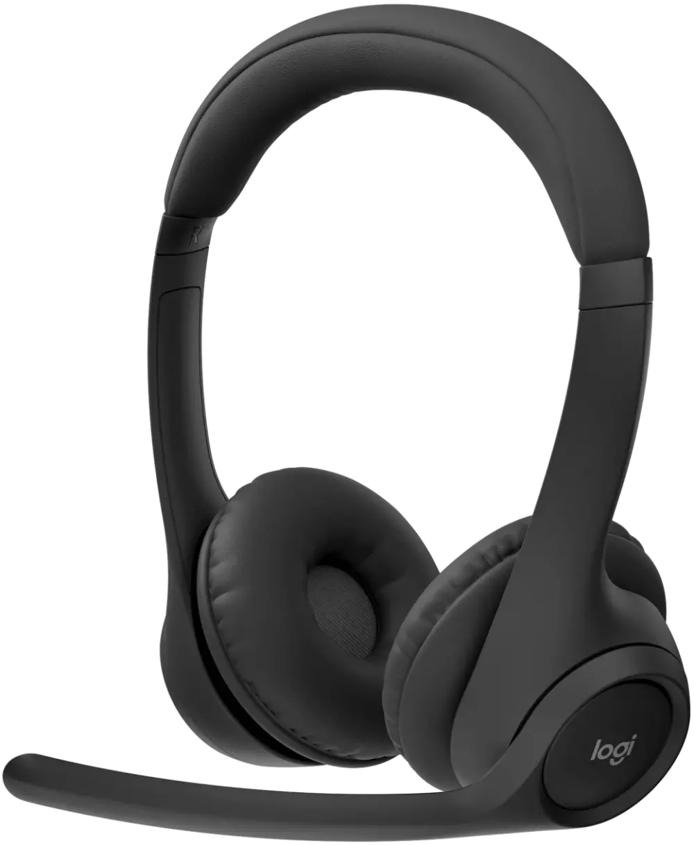 Logitech Zone 300 Bluetooth Headset 981-001407 — Dual Noise-Canceling Mics, 30mm Drivers, 20h Battery