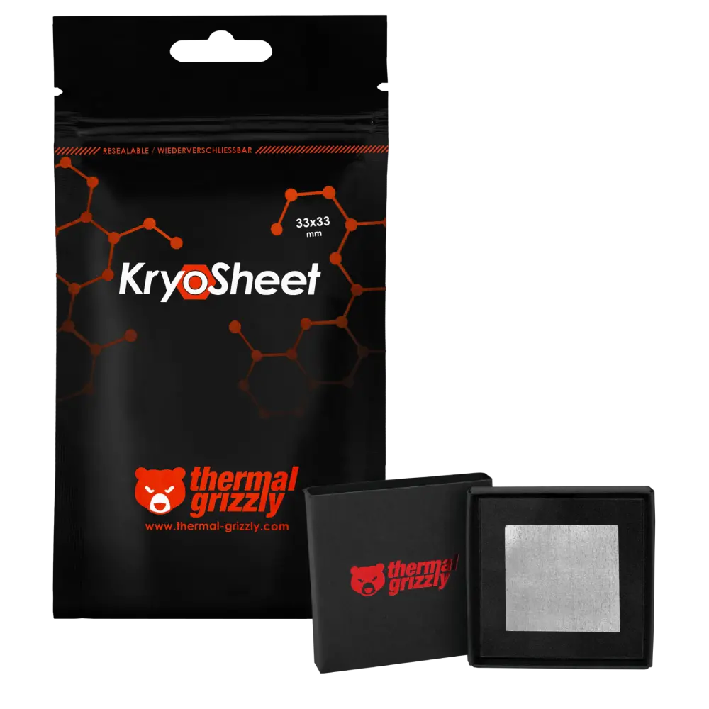 Thermal Grizzly KryoSheet 33x33x0.2mm Graphene Thermal Pads TG-KS-33-33 – Ultra High Performance Reusable Pad, Extreme Durability