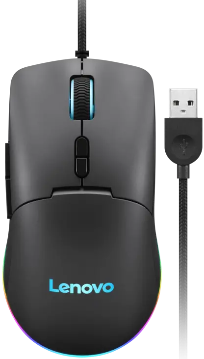 Lenovo Legion M210 RGB Gaming Mouse GY51M74265 — 8000 DPI, PAW3333 Sensor, 7 Buttons, Backlight, 100% TPFE rubber feet