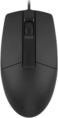A4Tech OP-330S Wired Optical Mouse – Silent Clicks, 1200 DPI, USB, 4-Way Scroll, 8-in-One Gestures, Ergonomic Design, Black