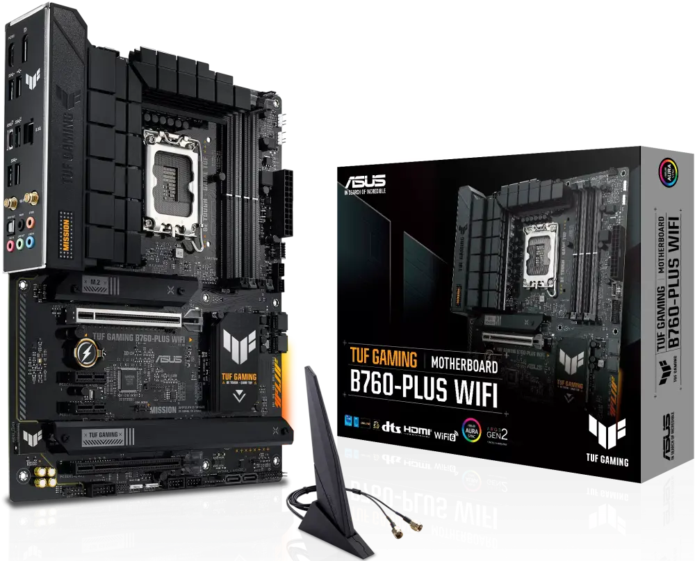 Asus TUF GAMING B760-PLUS WIFI – 13xUSB, LGA1700, DDR5 7200 OC, PCIe5.0, 3xM.2, Bluetooth 5.2, 2.5GbE, Realtek 7.1