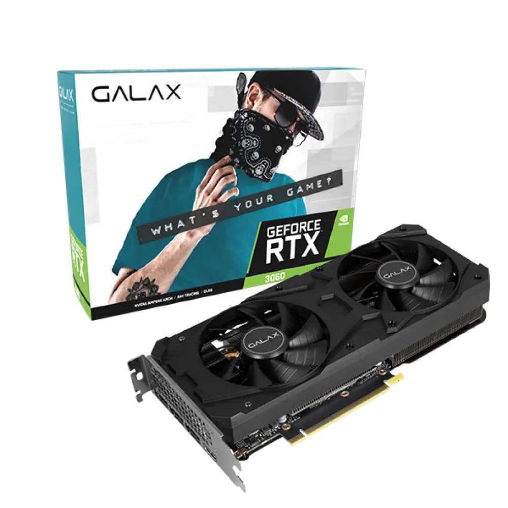 GALAX GeForce RTX 3060 1-Click OC — 12GB GDDR6, 1792 MHz, PCIe