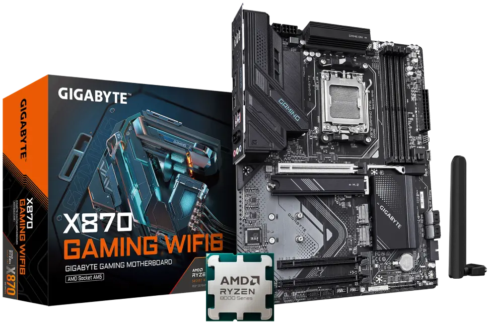 Bundle Gigabyte X870 GAMING WiFi 6 + AMD Ryzen 5-7500X3D Tray