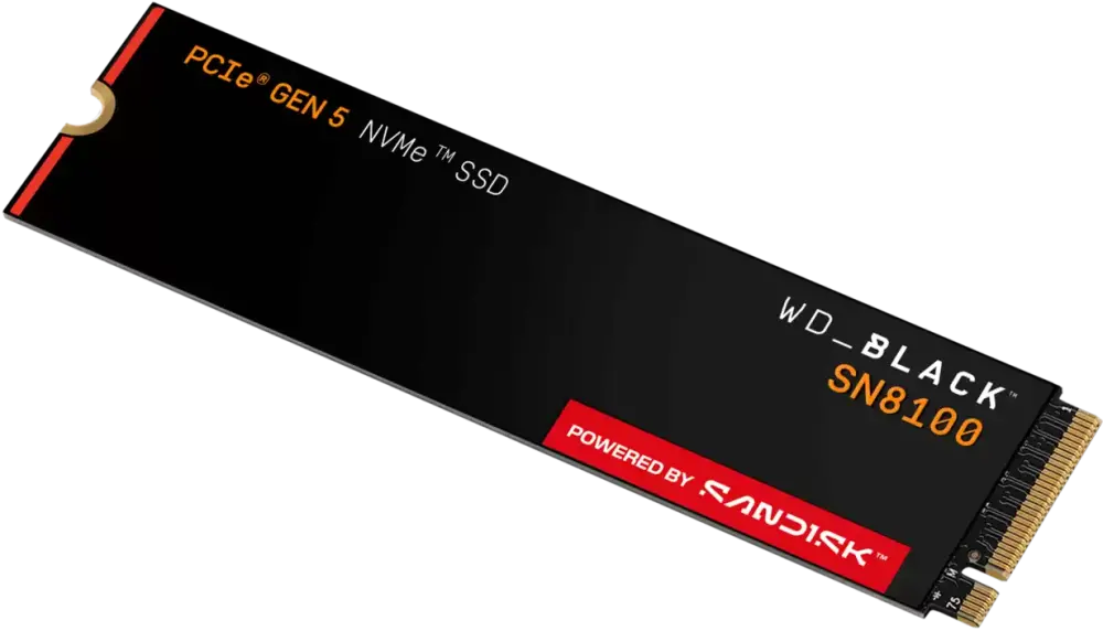WD BLACK SN8100 NVMe 1TB SSD WDS100T1X0M – PCIe 5.0x4, 14900 MB/s