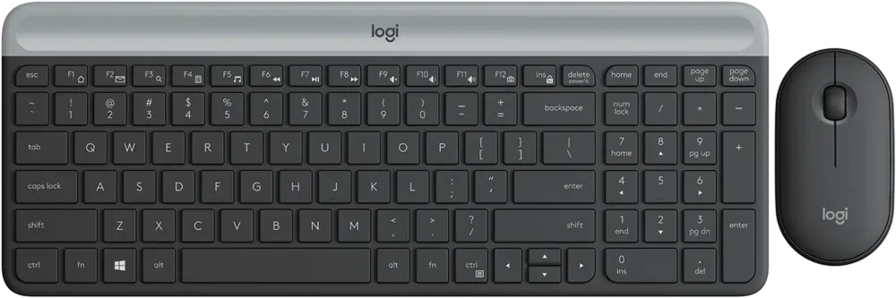Logitech MK470 Slim Wireless Keyboard and Mouse Combo – Ultra-Quiet, Compact, Low Profile, 2.4GHz USB Receiver, WindowsMac Compatible