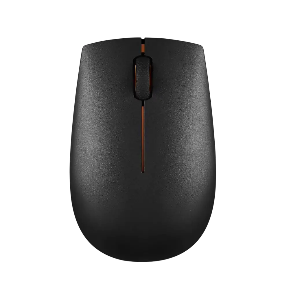 Lenovo 300 Wireless Mouse – 1000 DPI Optical Sensor, 3 Buttons, 12-Month Battery Life,Ambidextrous, Black
