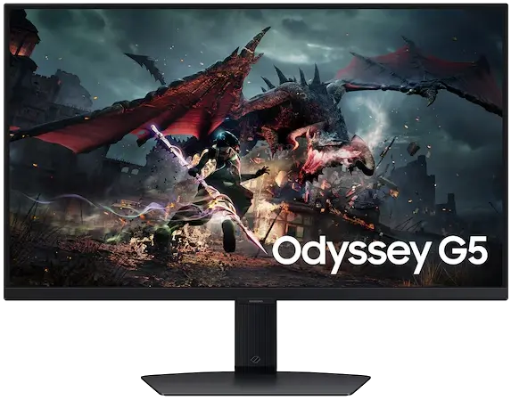 Samsung Odyssey G5 G50D QHD 27” 180Hz 1ms GTG – DisplayHDR 400, 99% sRGB, FreeSync, VESA Mount, LS27FG502EMXEG