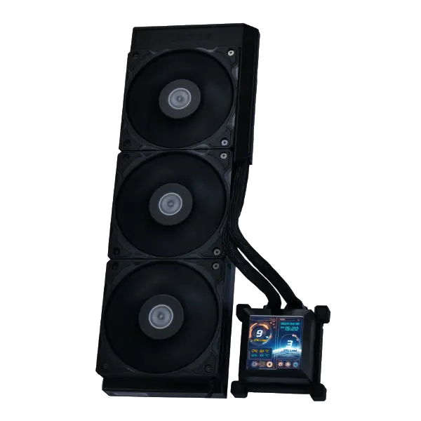Lian Li HydroShift 360S LCD – 360mm AIO Liquid CPU Cooler Black, Screen Display, High-Performance Cooling