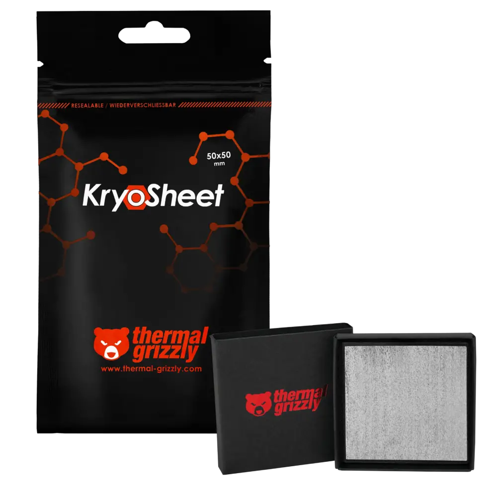 Thermal Grizzly KryoSheet TG-KS-50-50 – 50x50x0.2mm Graphene Thermal Pads – Ultra High Performance Reusable Pad