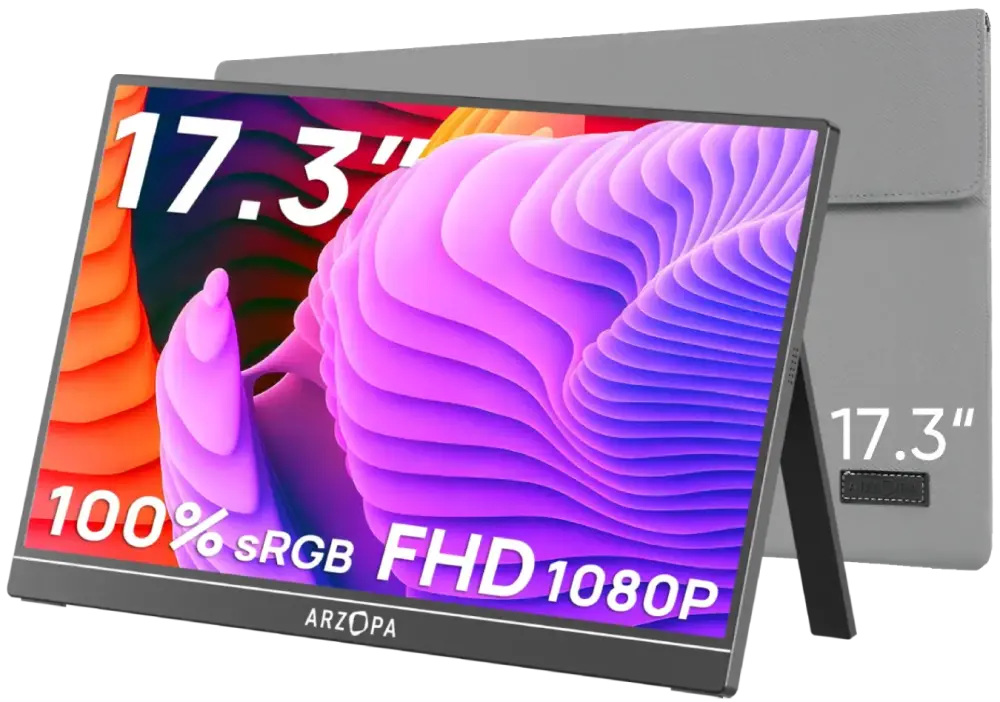 Arzopa A1M 17.3 FHD Portable IPS Monitor (with Sleeve Bag)