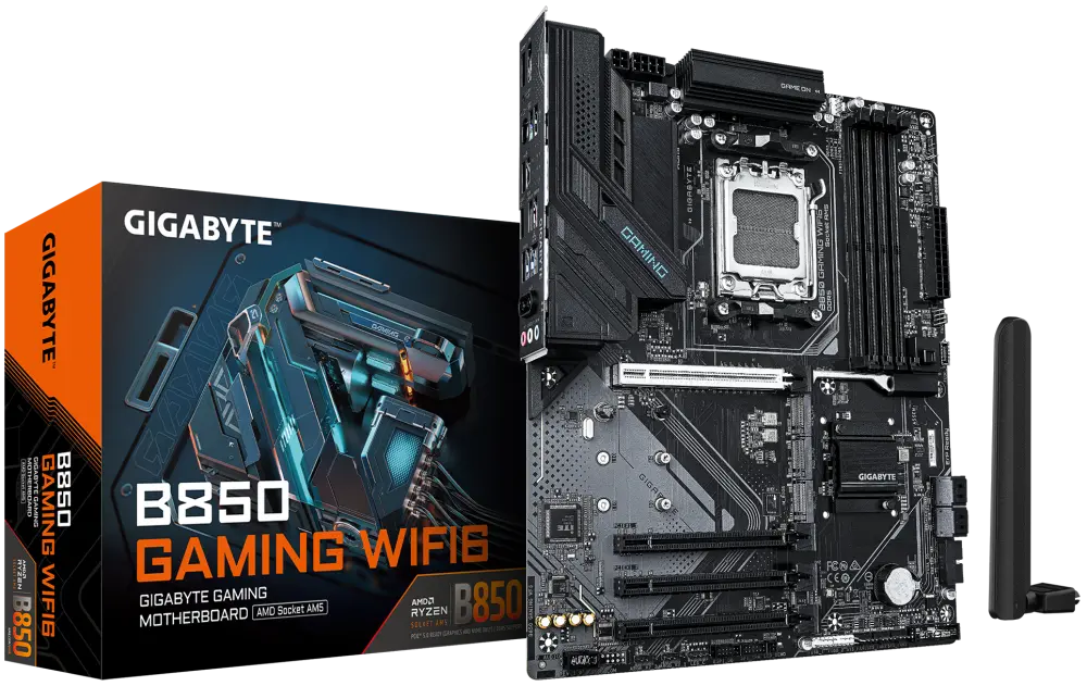 Gigabyte B850 GAMING WiFi6 ATX - AM5, Dual M.2 (Gen5 + Gen4), DDR5-8200 OC, PCIe 5.0, WiFi6 & 2.5Gb LAN, Bluetooth 5.3