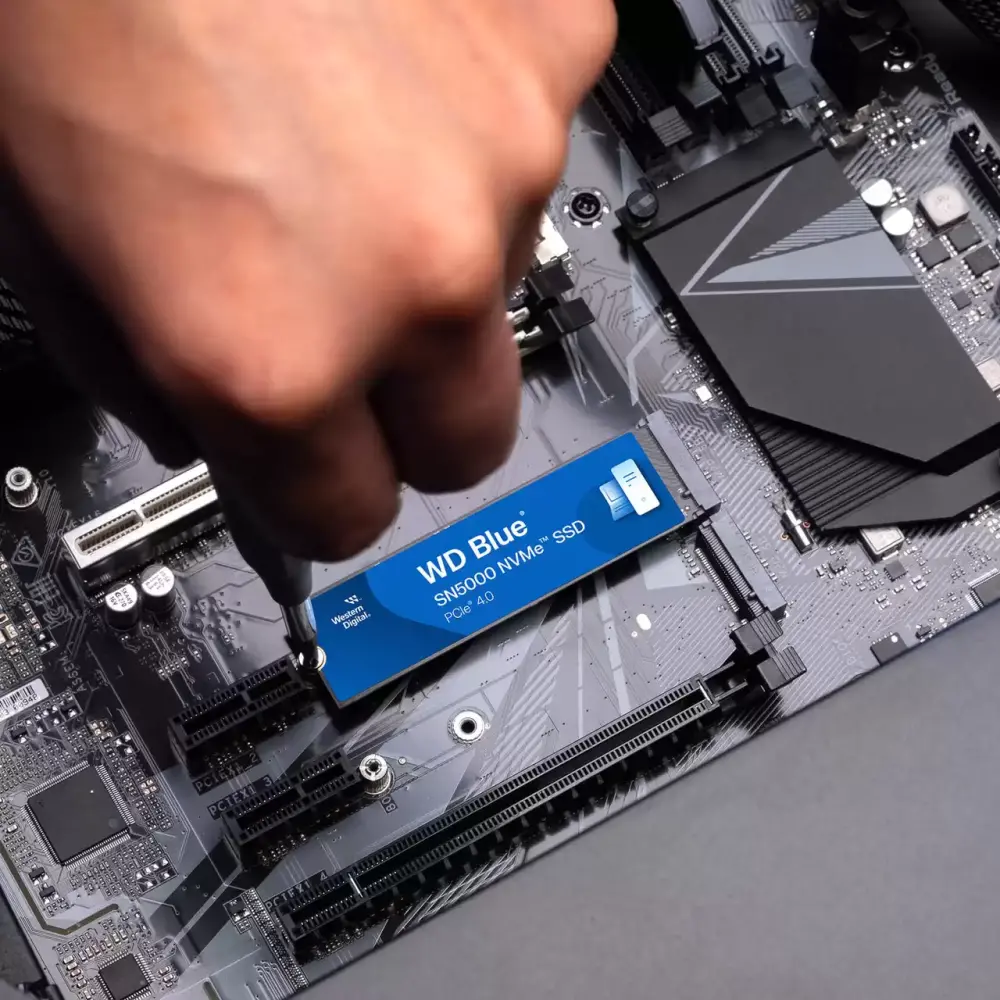 WD Blue SN5000 1TB NVMe SSD – nCache 4.0, PCIe Gen4x4, 5150MBs
