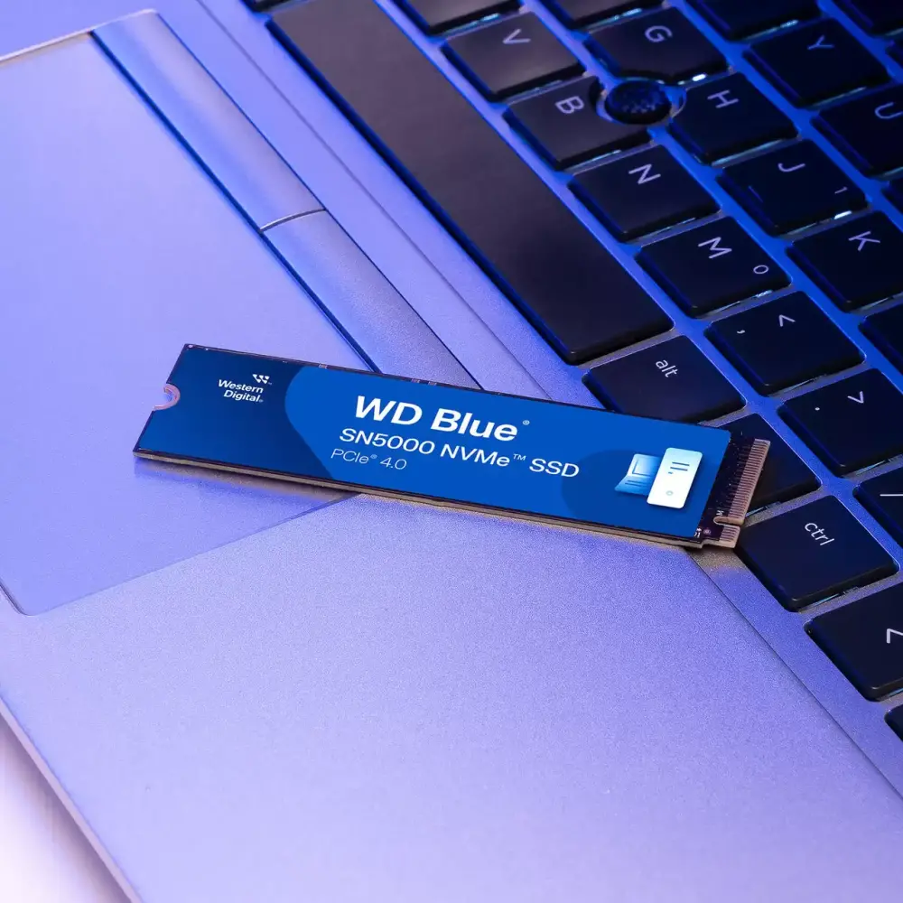WD Blue SN5000 500GB NVMe SSD – nCache 4.0, PCIe Gen4x4, 5000MBs