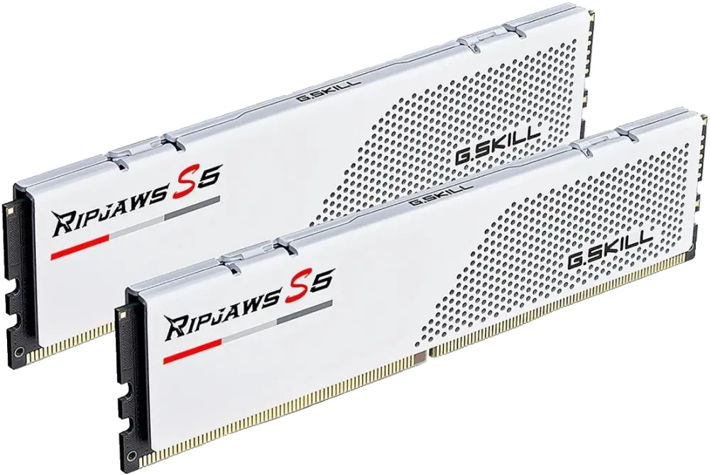 G.SKILL Ripjaws S5 DDR5‑5600 CL40 32GB (2×16GB) – Intel XMP 3.0, 1.20V, Low‑Profile 33mm, White