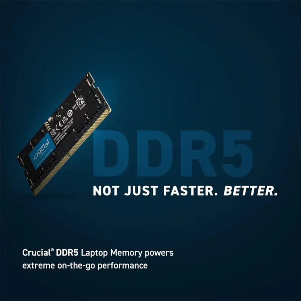 メモリー Crucial 16GB DDR5-4800 SODIMM Crucial 16GB DDR5 4800 MHz SO-DIMM Memory Module CT16G48C40S5