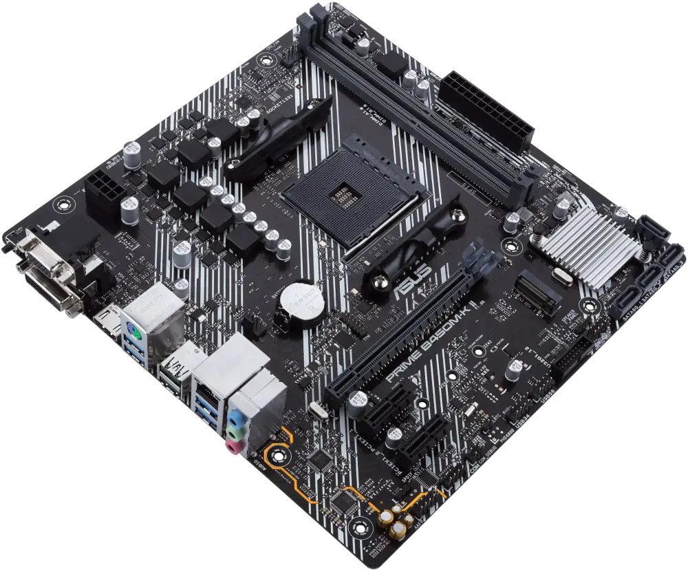 CPU AMD Ryzen 7 2700 & ASUS PRIME B450M-K Asus PRIME B450M-K II Micro ATX AM4 Motherboard (PRIME B450M