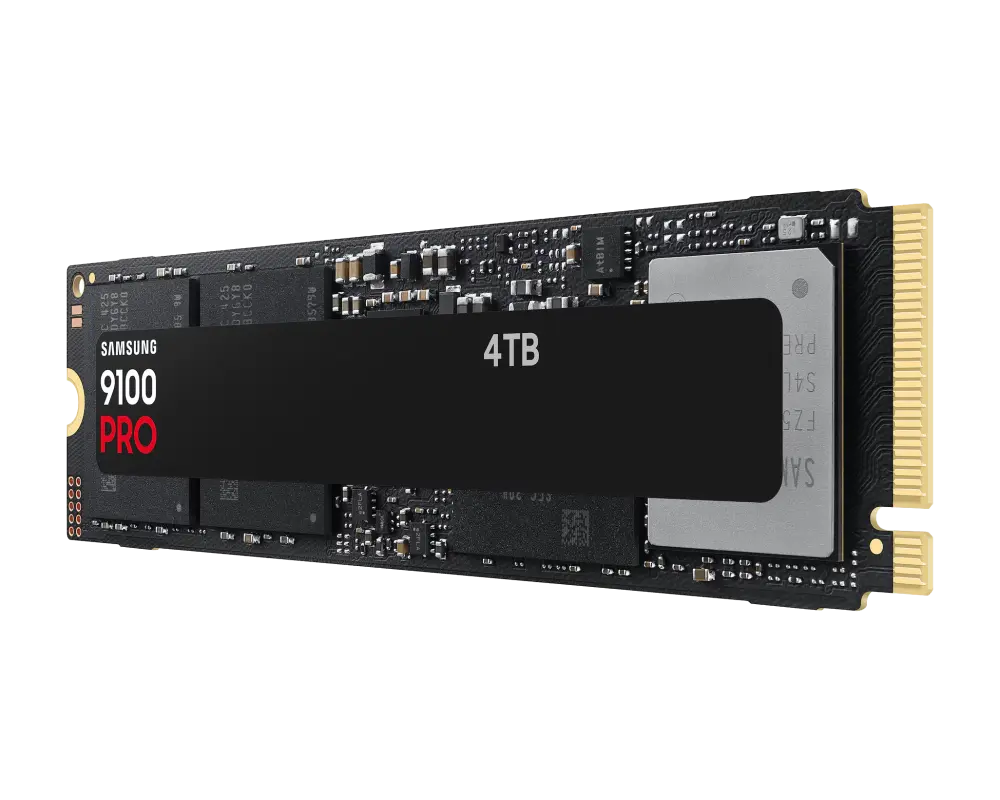 Samsung 9100 PRO 4TB PCIe 5.0 NVMe SSD – 14,800 MB/s Read, 13,400