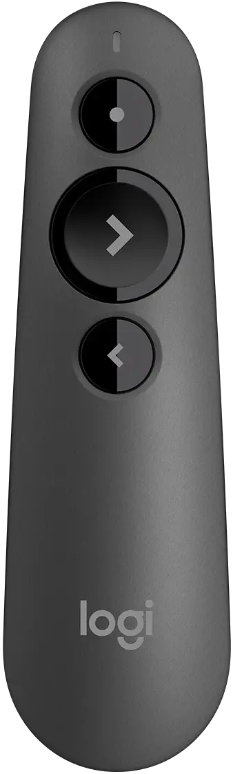 Logitech R500s Graphite Presentation Remote 910-005843 – Bluetooth + Nano USB Receiver, Long-Range, Red Laser Pointer