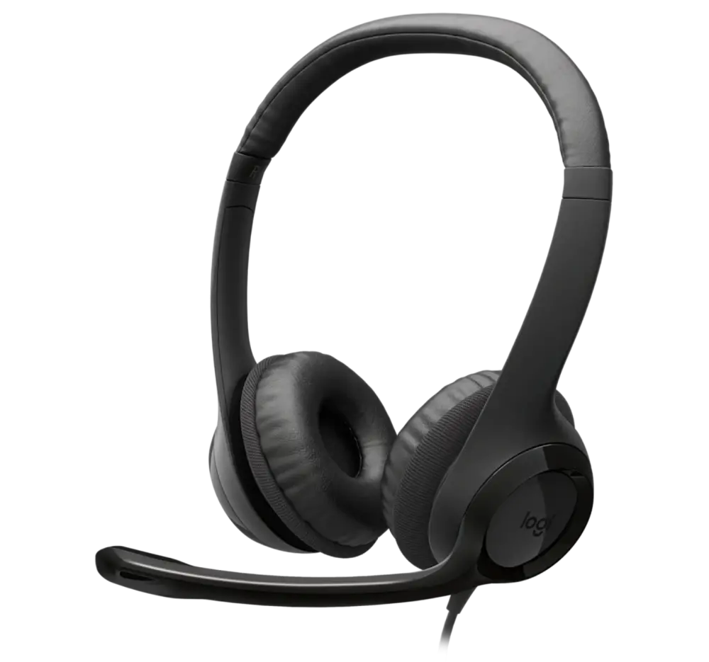 Logitech H390 USB Headset 981-000485 — Noise-Cancelling Mic, 30mm Fine-tuned Drivers, Inline Volume & Mute