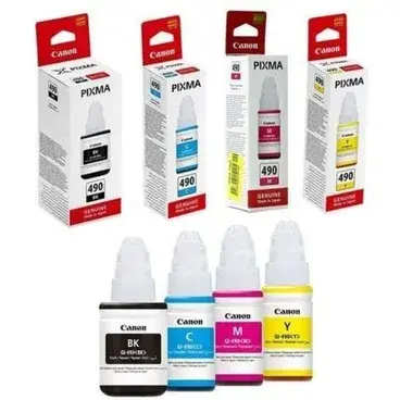Canon GI-490 Ink Full Set Black and Colour