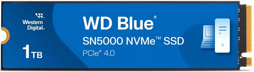 WD Blue SN5000 1TB NVMe SSD – nCache 4.0, PCIe Gen4x4, 5150MBs Read, 4900MBs Write, 600TBW